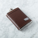 Genuine Leather Flask // Napoli Brown