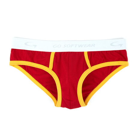 California Classic Lo-Rise Brief // Red + Gold (S)