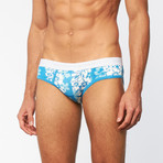 Hibiscus Lo-Rise Brief // Turquoise (S)