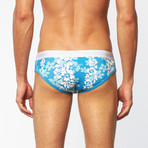 Hibiscus Lo-Rise Brief // Turquoise (S)