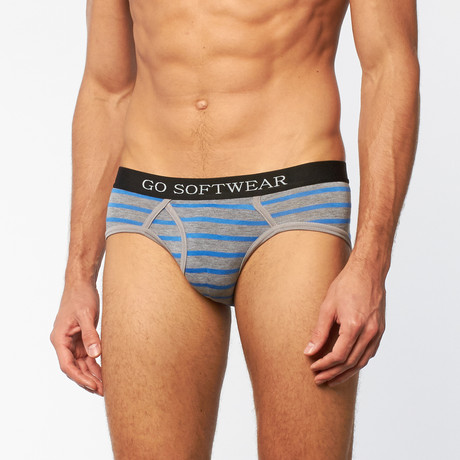 Fusion Brief // Heather Grey + Purple (S)