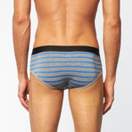 Fusion Brief // Heather Grey + Purple (S)