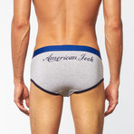 AJ Brief // Heather Grey + Navy (S)