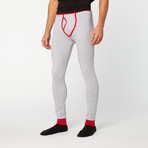 AJ Long John // Heather Grey + Red (S)