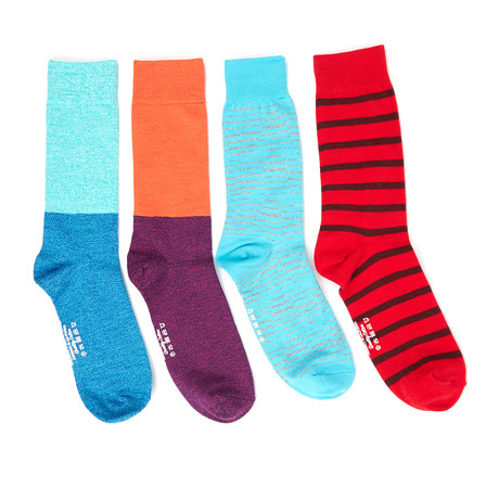 Turquoise Holiday Sock Pack // Pack Of 4