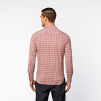 Slim French Seam Button-Up Shirt // Faded Sunset Check (S)