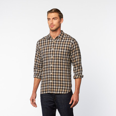 Regular French Seam Button-Up Shirt // Lake Michigan Plaid (S)