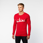 Cityscape Long-Sleeve Shirt // Red (L)
