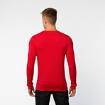 Cityscape Long-Sleeve Shirt // Red (S)