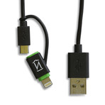 Micro USB Cable + Lightning Adapter