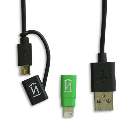 Micro USB Cable + Lightning Adapter