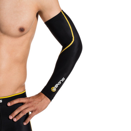 Essentials Compression Arm Sleeves // Black + Yellow (XS)