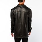 Tanners Avenue // Leather James Dean Coat // Black (XL)