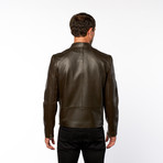 Simple Leather Moto // Brown (2XL)