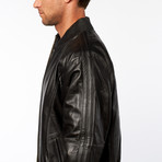 Baseball Bomber Jacket // Black (S)