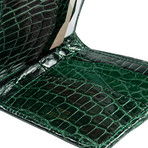 Alligator Wallet // Dark Green (Yellow)