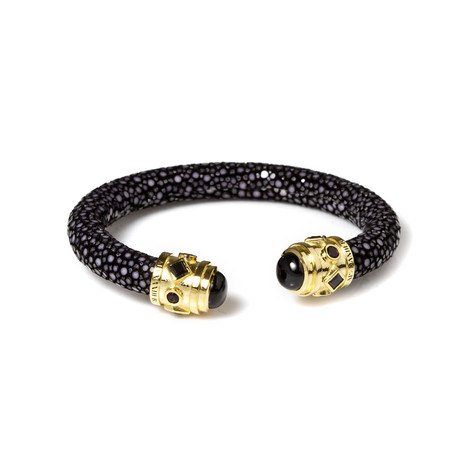 The Alix // Yellow Gold + Diopside (Black)