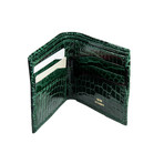 Alligator Wallet // Dark Green (Yellow)