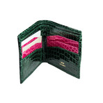 Alligator Wallet // Dark Green (Yellow)