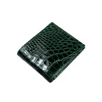 Alligator Wallet // Dark Green (Yellow)