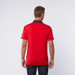 Short-Sleeve Pocket Shirt // Red + Black (L)