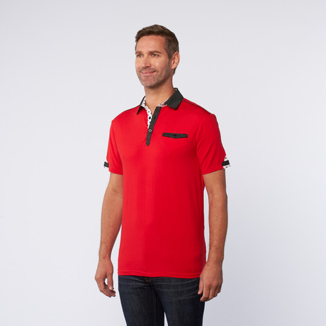 Short-Sleeve Pocket Shirt // Red + Black (S)
