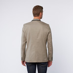 Lapel Trim Blazer // Light Gray (2XL)