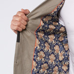 Lapel Trim Blazer // Light Gray (2XL)