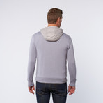 Padded Bomber Sweater // Light Gray (2XL)