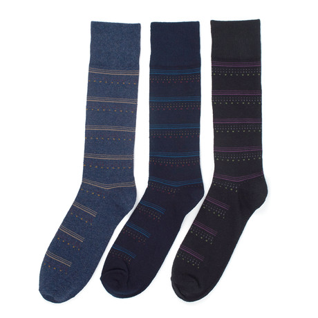 Florsheim Limited // Seattle Dress Sock // Pack of 3