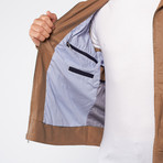 Spy Leather Jacket // Taupe Grey (XL)