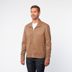 Spy Leather Jacket // Taupe Grey (L)