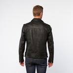 Enforcer NS Leather Motorcycle Jacket // Black (XL / 44)