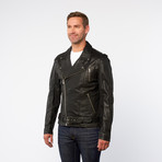 Enforcer NS Leather Motorcycle Jacket // Black (XL / 44)