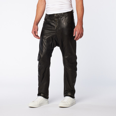 Shift Leather Pant // Black (30WX32L)