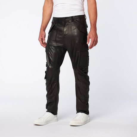 Carpenter Leather Pant // Black (30WX32L)