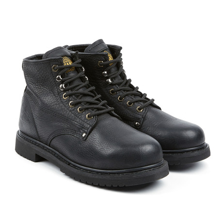 Plain Toe Lace-Up Work Boot // Black (US: 7.5)
