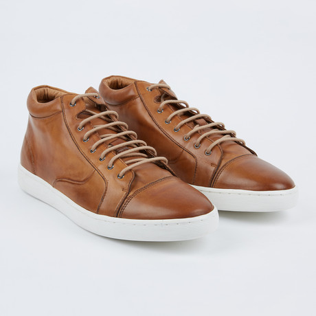 High Top Sneaker // Cognac (US: 8)