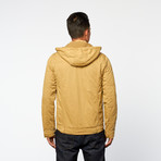 Lightweight Padded Hoodie Jacket // Khaki (M)