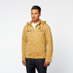 Lightweight Padded Hoodie Jacket // Khaki (M)