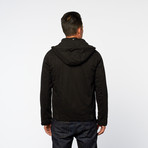 Lightweight Padded Hoodie Jacket // Black (M)