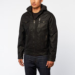 Lightweight Hoodie Jacket + Chest Pockets // Black (M)