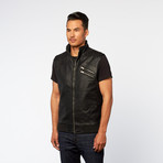 Double Zipper Vest // Black (L)