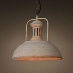 Globe Bowl Pendant Light (Rust White)