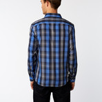 Complicated // Delaware Button-Up Shirt // Black + Blue (US: 15.5XL)