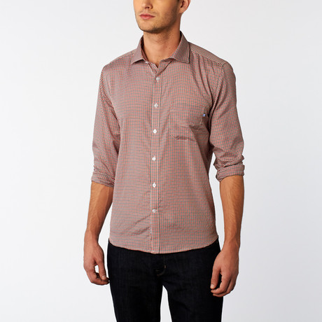 Complicated // Rhode Island Button-Up Shirt // Red + Black (US: 14.5R)