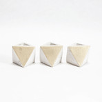 Mini Octahedron // Set of 3 (Plain)