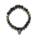 Black Obsidian Leopard Bracelet