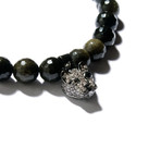 Black Obsidian Leopard Bracelet