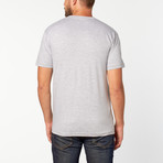 Stamp Pocket Tee // Grey + Navy (XS)